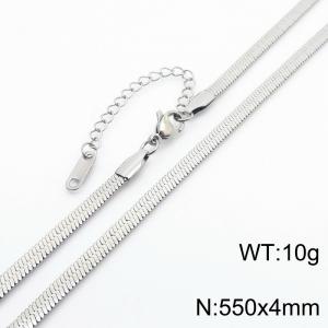 Stainless steel blade chain necklace - KN282925-Z