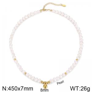 Irregular freshwater pearl pearl necklace - KN282943-Z