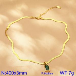 SS Gold-Plating Necklace - KN283216-CM