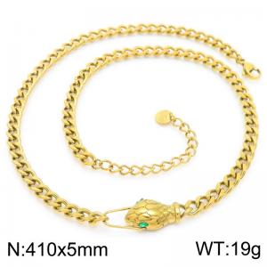 SS Gold-Plating Necklace - KN283357-HM