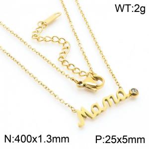 Stainless Steel Stone Necklace - KN283415-KLX