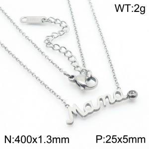 Stainless Steel Stone Necklace - KN283416-KLX