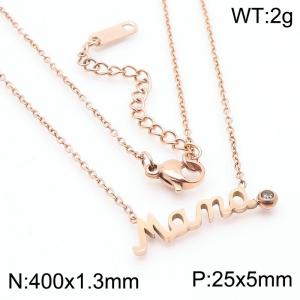 Stainless Steel Stone Necklace - KN283417-KLX