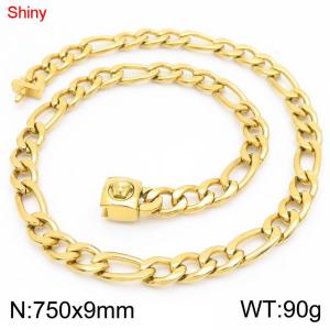 SS Gold-Plating Necklace - KN283615-Z