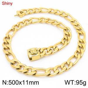 SS Gold-Plating Necklace - KN283631-Z