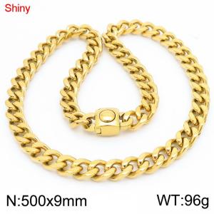 SS Gold-Plating Necklace - KN283652-Z