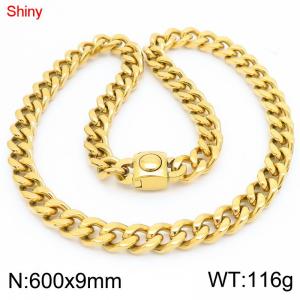SS Gold-Plating Necklace - KN283654-Z
