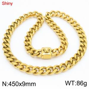 SS Gold-Plating Necklace - KN283672-Z
