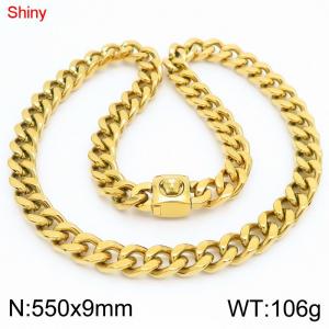 SS Gold-Plating Necklace - KN283674-Z