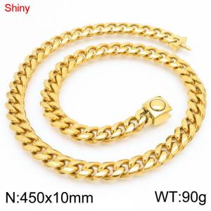 SS Gold-Plating Necklace - KN283693-Z