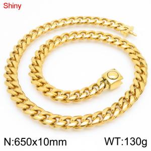 SS Gold-Plating Necklace - KN283697-Z