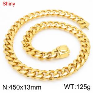 SS Gold-Plating Necklace - KN283721-Z
