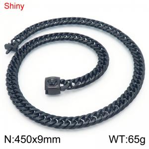 Stainless Steel Black-plating Necklace - KN283875-Z