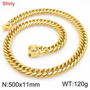 SS Gold-Plating Necklace - KN283883-Z