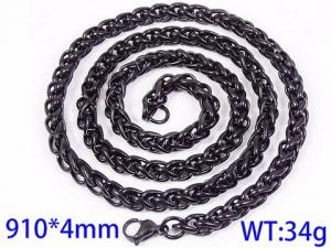 Stainless Steel Black-plating Necklace - KN28389-Z