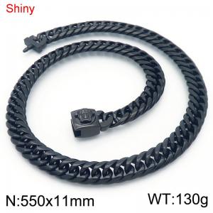 Stainless Steel Black-plating Necklace - KN283898-Z
