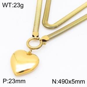 SS Gold-Plating Necklace - KN283986-Z