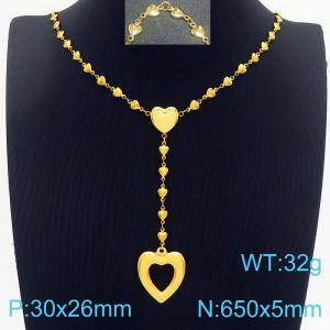 SS Gold-Plating Necklace - KN284056-Z