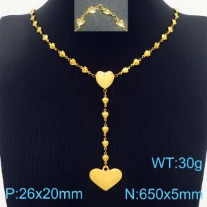 SS Gold-Plating Necklace - KN284062-Z
