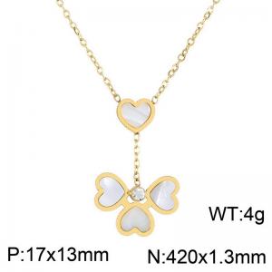 SS Gold-Plating Necklace - KN284066-CM