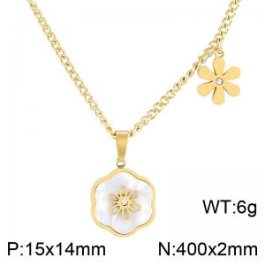 SS Gold-Plating Necklace - KN284077-HM