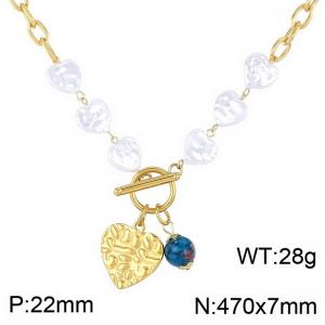 SS Gold-Plating Necklace - KN284105-NJ