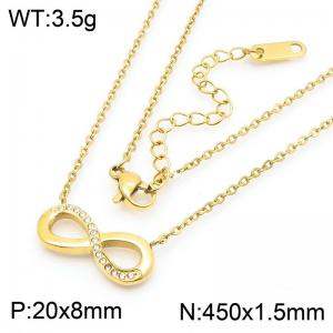 Stainless Steel Stone Necklace - KN284945-KFC