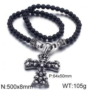Stainless Skull Necklaces - KN28518-BD