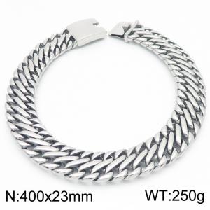 400x23mm Wide Chunky Chain Stainless Steel Jewelry Necklaces for Men - KN286227-KJX