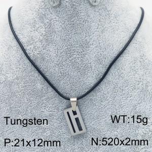 Stainless steel with Tungsten Necklace - KN286359-TS