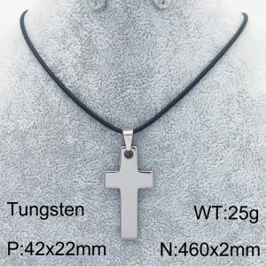 Stainless steel with Tungsten Necklace - KN286366-TS