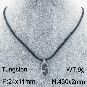 Stainless steel with Tungsten Necklace - KN286369-TS
