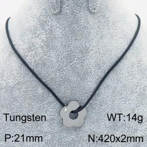 Stainless steel with Tungsten Necklace - KN286371-TS
