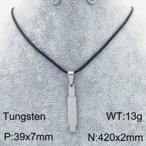 Stainless steel with Tungsten Necklace - KN286376-TS
