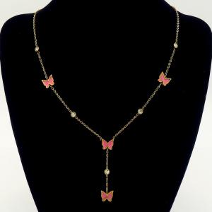 SS Gold-Plating Necklace - KN287982-BI