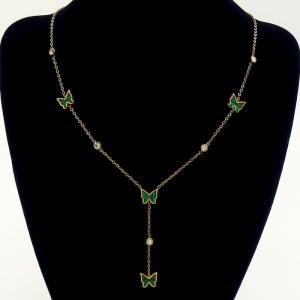 SS Gold-Plating Necklace - KN287984-BI