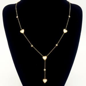 SS Gold-Plating Necklace - KN287987-BI