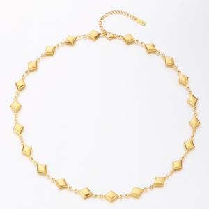 SS Gold-Plating Necklace - KN289832-SP