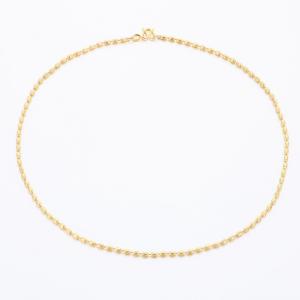 SS Gold-Plating Necklace - KN289876-AQ