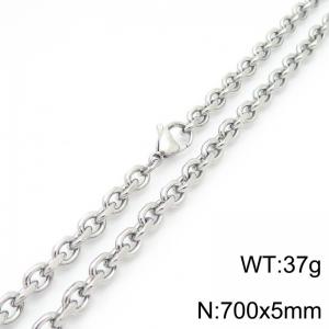 Stainless steel edged 0-chain necklace - KN290213-Z