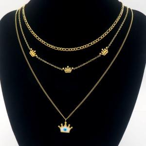 SS Gold-Plating Necklace - KN290568-HDJ