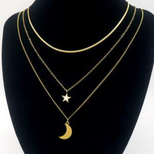 SS Gold-Plating Necklace - KN290569-HDJ