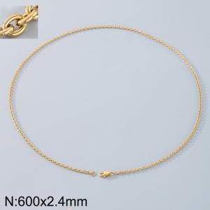 Stainless steel O-chain necklace - KN290697-Z