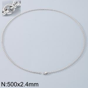 Stainless steel O-chain necklace - KN290699-Z