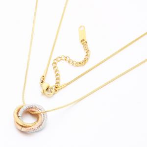 SS Gold-Plating Necklace - KN290932-HR