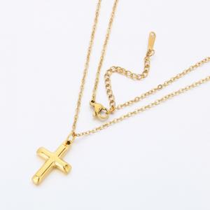 SS Gold-Plating Necklace - KN290954-SP