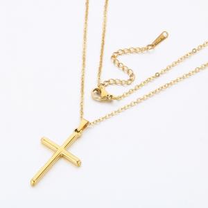 SS Gold-Plating Necklace - KN290956-SP