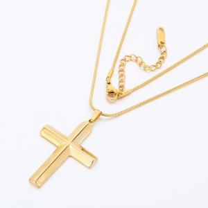 SS Gold-Plating Necklace - KN290959-SP