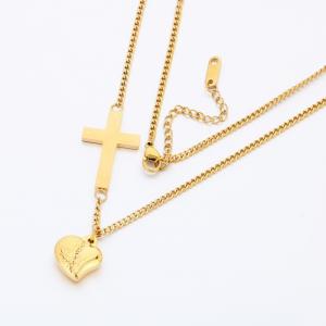 SS Gold-Plating Necklace - KN290964-SP