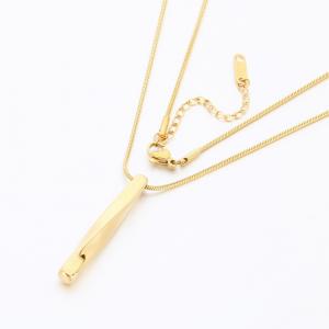 SS Gold-Plating Necklace - KN290991-SP